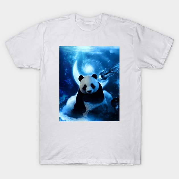 Dreamy Blue - Panda T-Shirt by Nour Abou Harb